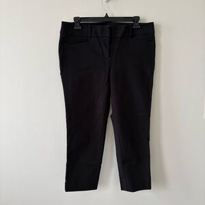 LOFT Women’s Stretch Cotton Blend Black Cropped The Riviera Pant